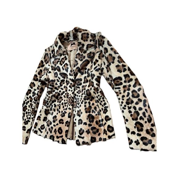 Blumarine 2012 Collection Fur Cheetah Print Chic Peplum Jacket Women’s S Italy - Picture 16 of 16